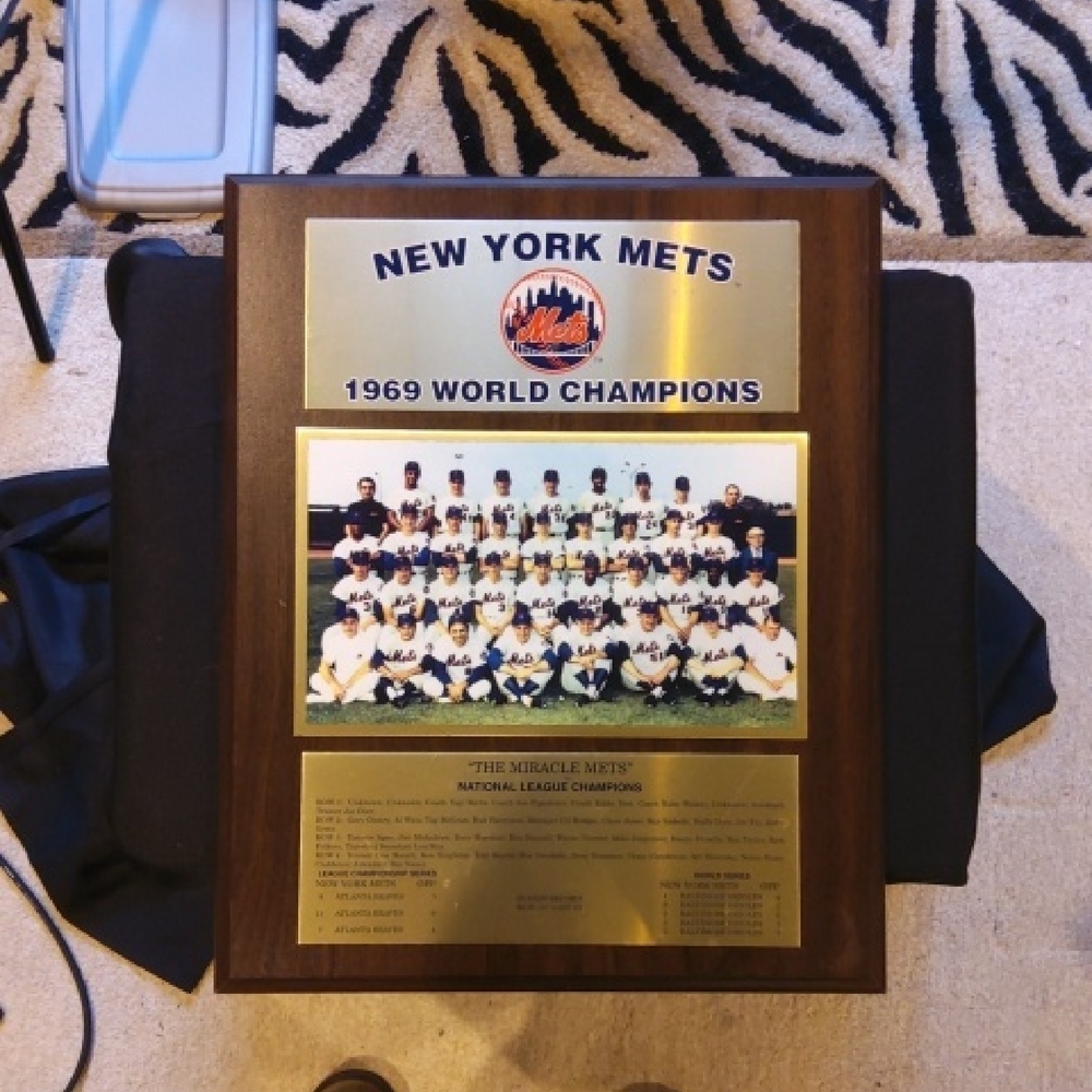 New York Mets 1969 Champions Commemorative Plaque